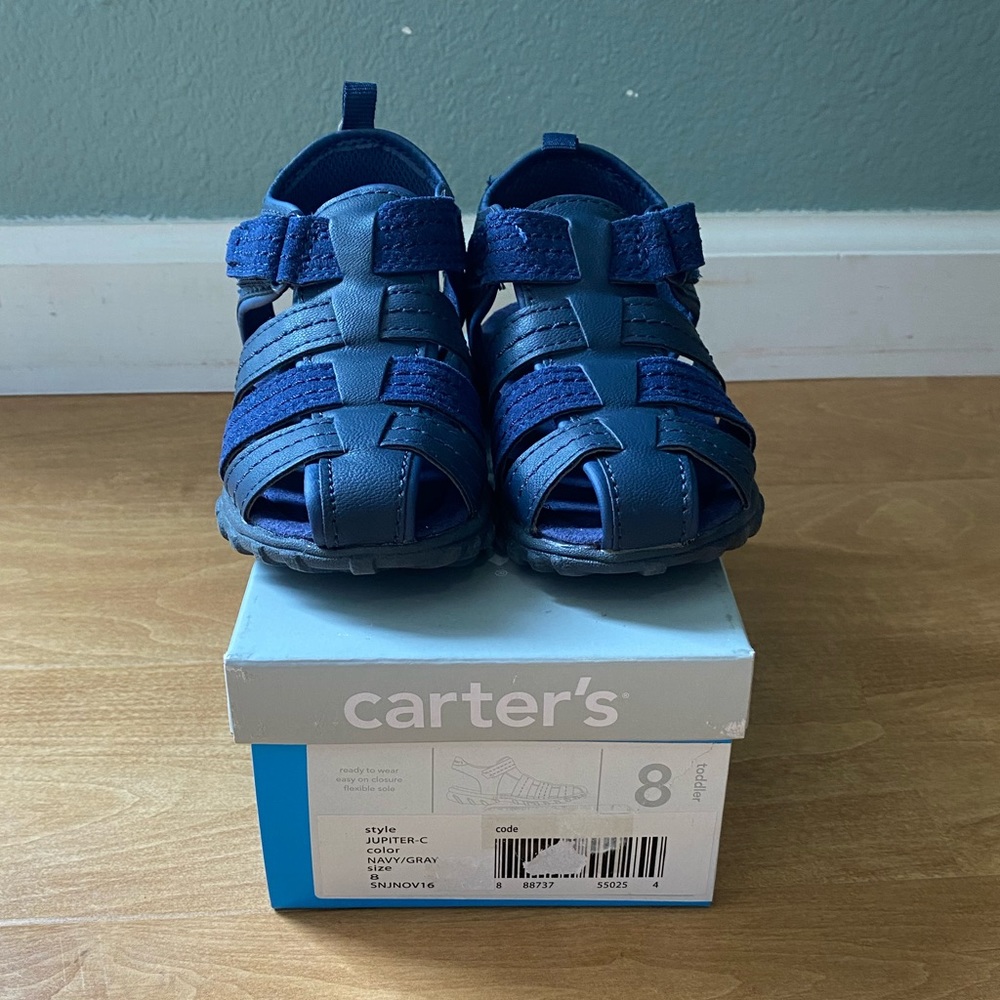 🐥Carter’s | Boys Velcro Sandals Size 8 NWT